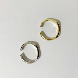 シンプル　ウェーブ　リング　指輪　ゴールド　シルバー　カジュアル　上品　重ね付け　大人可愛い　金　銀　おしゃれ　春　夏　 2枚目の画像