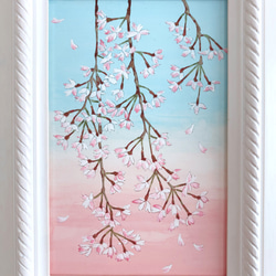 Creema限定  日本画/原画《しだれ桜》 5枚目の画像