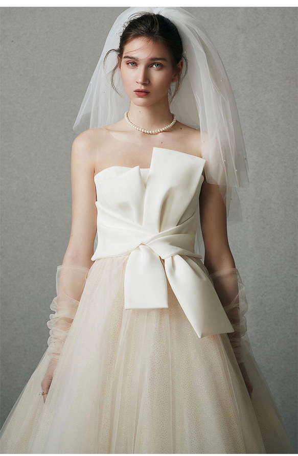 オフショルダードレス　チューブ　ウェディングドレス オフショルダードレス　チューブ　ウェディングドレス D1868001493(14400円)