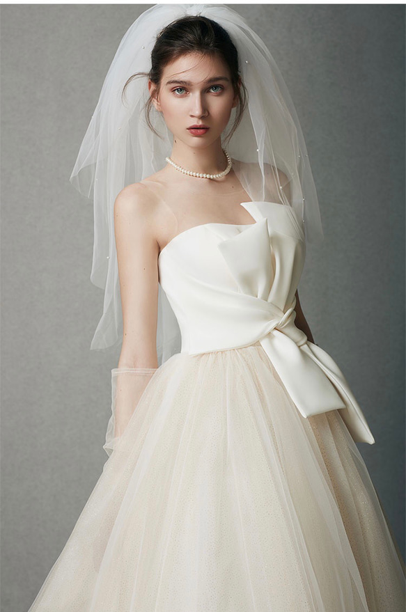 オフショルダードレス　チューブ　ウェディングドレス オフショルダードレス　チューブ　ウェディングドレス D1868001493(14400円)