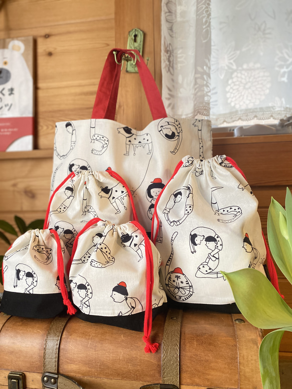 入園入学5点セット《数字柄》◇送料無料◇入園入学/レッスンバッグ