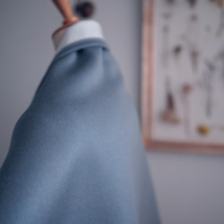 日式風格 ◎ ●100% 羊絨披肩● 雙層編織 sax x 白色 黑色皮革 第5張的照片