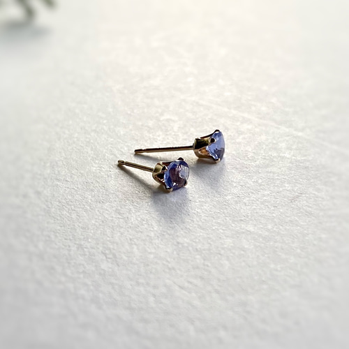 【Ruby】宝石質パステルカラーフローライトの大粒ピアス 宝石質 カラーチェンジフローライトAAA のシンプルピアス 蛍石