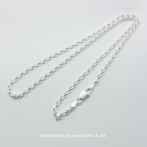 お取り寄せ商品 SV925製 長甲丸チェーン 太さ3.0mm 全長50cm