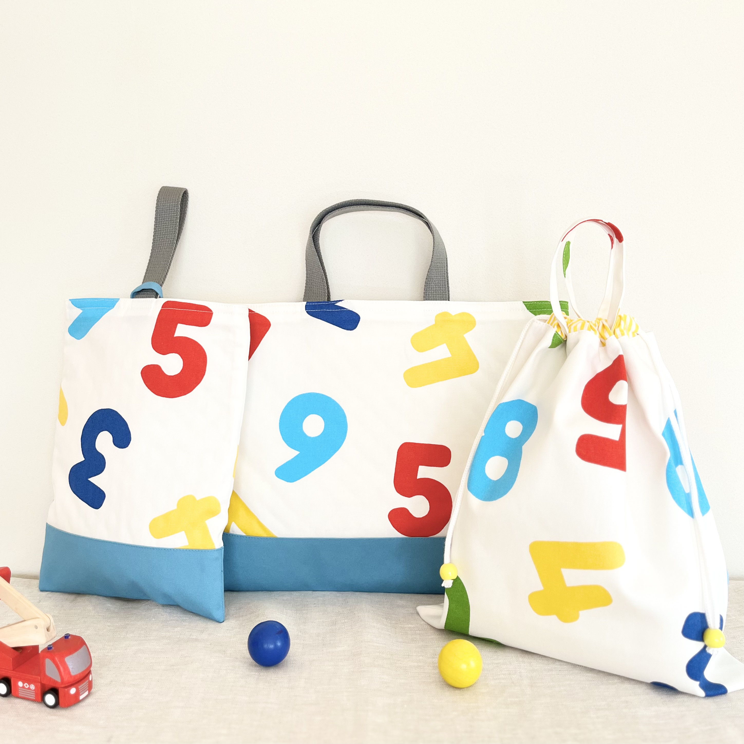 入園入学３点セット☆BIG１２３カラフル　数字好きのお子様に☆
