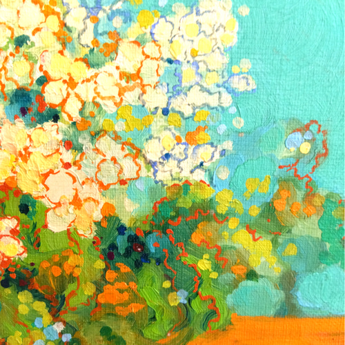さくら草の油絵・手描き原画 絵画 chuutakun 通販 15378473