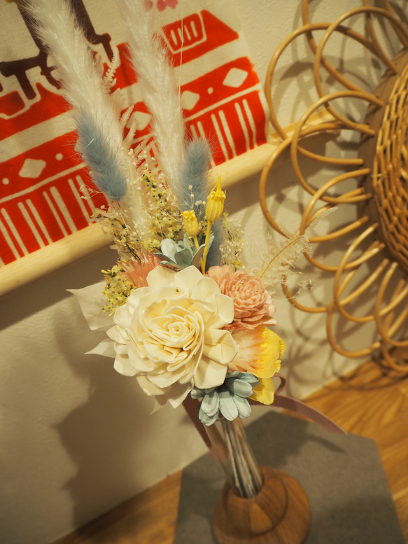 雛飾り　ひなまつり　お雛様　ミニ花束✿ 2枚目の画像