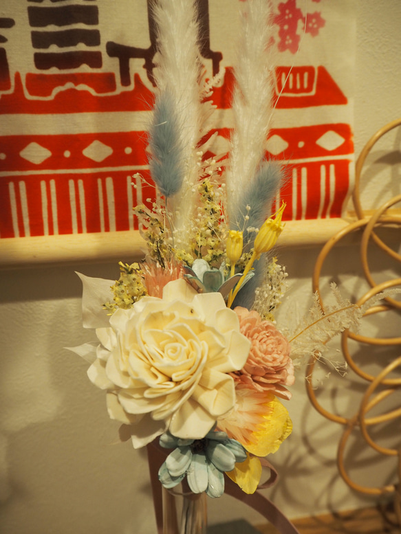 雛飾り　ひなまつり　お雛様　ミニ花束✿ 6枚目の画像