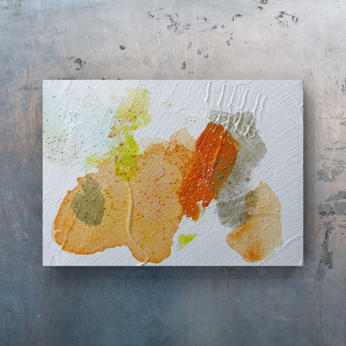 きんぎょに見える？ 抽象画 テクスチャーアート 原画 絵画 memerapo