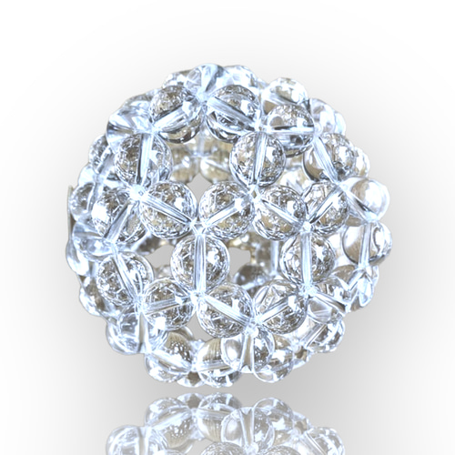 フラーレンクリエーター作　水晶7A 3ミリ玉使用　4個セット　結界浄化に fullerene10c.jpg
