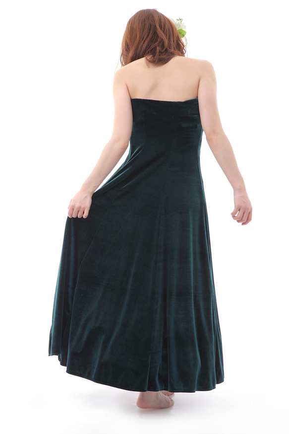 オーダーメイド　高品質　ベロアドレス　ベルベットドレス　フラダンス衣装　期間限定価格 3枚目の画像