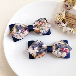 蝶 ネクタイ ～グリーン×花柄 ～ セレモニー  男の子 こども キッズ ベビー 入園 入学 卒園 結婚式 フォト 3枚目の画像