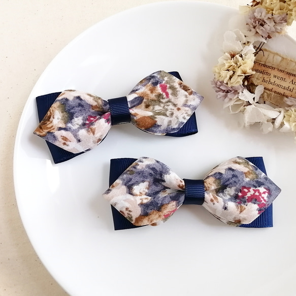 蝶 ネクタイ ～グリーン×花柄 ～ セレモニー  男の子 こども キッズ ベビー 入園 入学 卒園 結婚式 フォト 3枚目の画像