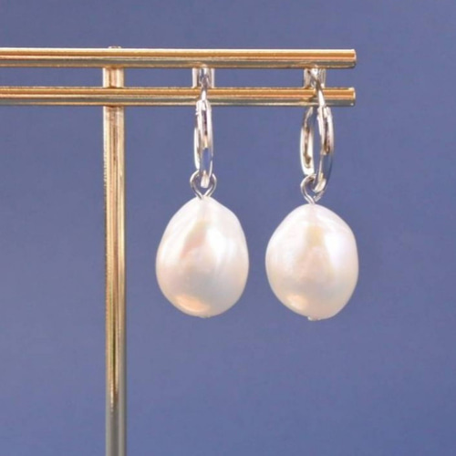 Pearl &Zirconia Pure Titan Pierce ピアス（スタッド・一粒） emimyu 