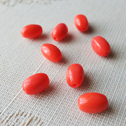 カラスウリ　チェコビーズ　9X5mm 8個 1枚目の画像