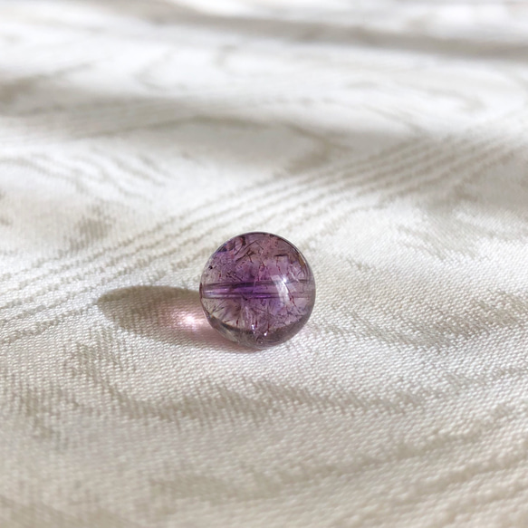 ☆大粒｜アメジスト エレスチャル｜ラウンド 12mm 1粒｜ブレスレット 