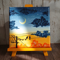 カモメの海」三角形キャンバス三枚セット 絵画 atelier-kaza碧