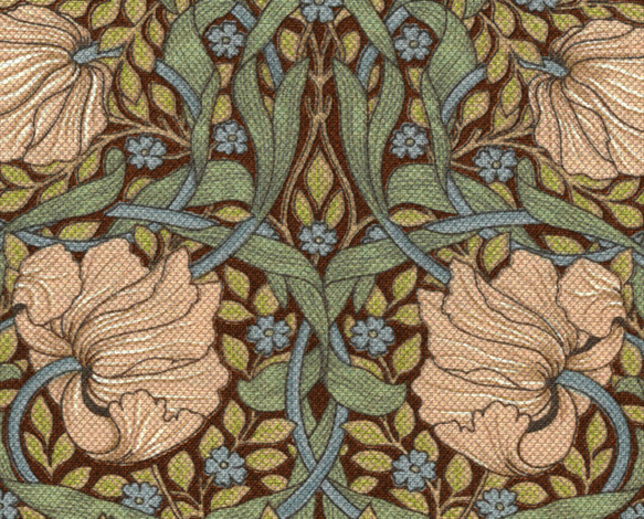 [時裝] Moda/Pimpernel/William Morris/Cotton/Ox fabric/Brown x Silv 第2張的照片