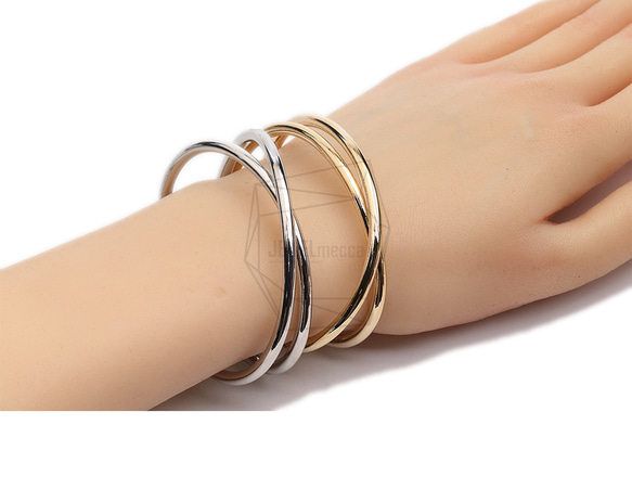 BRA-082-G【1個入り】バンドカフブレスレット,Band Cuff Bracelet 5枚目の画像