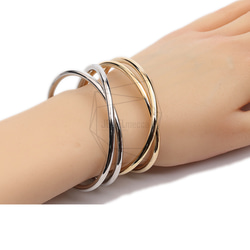 BRA-082-R【1個入り】バンドカフブレスレット,Band Cuff Bracelet 5枚目の画像