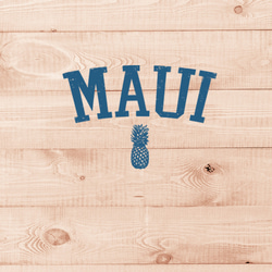 マウイのロゴハワイアンデザイントレーナー 長袖 パイナップルのイラスト ハワイの島 MAUI 南国フルーツ まうい 3枚目の画像