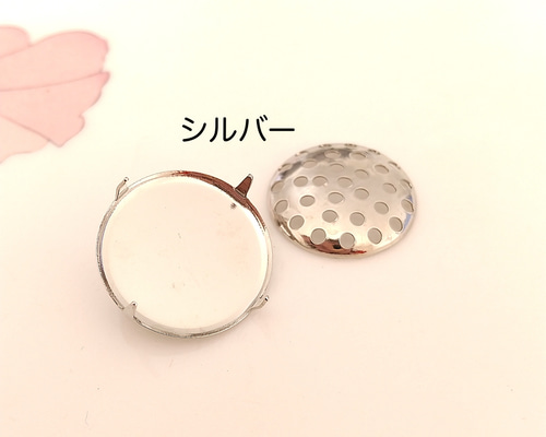 ブローチ金具 15mm シャワー 金具・チェーン M*Blue 通販 15379347