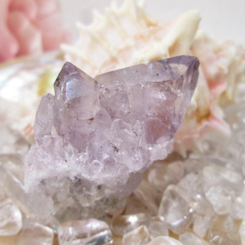 天然石 原石 ラベンダーアメジストミニクラスター 32g 天然石 Rose