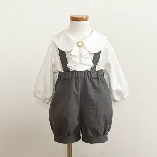 王子さまサロペット(グレー)☆ベビー服 女の子 男の子 80サイズ 90 