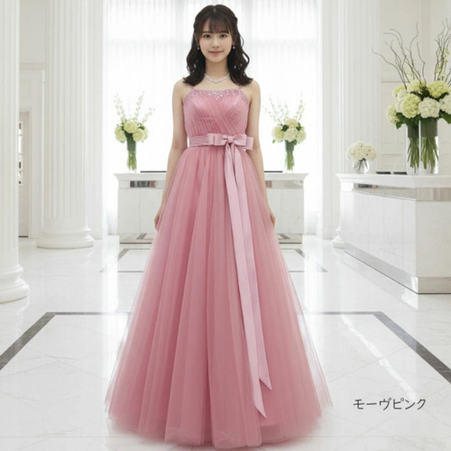 全9色 カラードレス 演奏会 発表会 結婚式 赤 黒 水色 緑 オレンジ