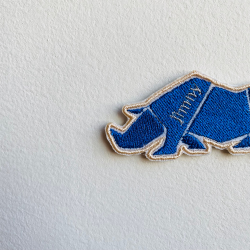 サイ刺繍ワッペン ブルー (AorBお選びください) ワッペン