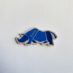 オリジナル　ワッペン7/15 サイ刺繍ワッペン ブルー (AorBお選びください) ワッペン