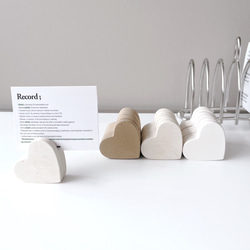 ハートカードスタンド（オフホワイト) ///  ジェスモナイト 撮影小物 アクセサリー アクセサリートレイ 4枚目の画像