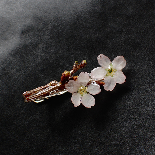 再販】朝露を纏った桜の枝先（啓翁桜）✴︎ネクタイピン タイピン