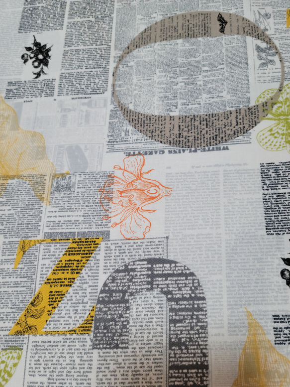 moda fabrics FILIGREE NEWSPRINT/OFF#1810-11 4枚目の画像