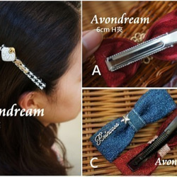 Avondream ファッション ヘア アクセサリー-E2-バレッタ-プリンセス クリップ ヘア クリップ 前髪サイド クリップ 4枚目の画像