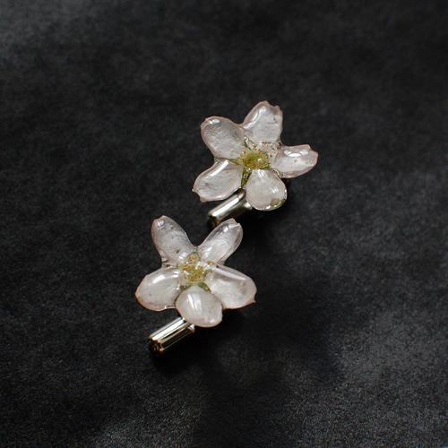 桜✴︎カフスボタン(啓翁桜) タイピン・カフス HaruE お花 桜✴︎カフスボタン(啓翁桜) タイピン・カフス HaruE お花