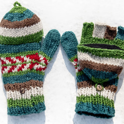 手織純羊毛針織手套/可拆卸保暖手套/內刷毛手套/觸控手套-西班牙 旅行露營野餐 聖誕交換禮物 母親節禮物 情人節禮物 第1張的照片