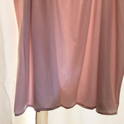さらっとしてゆったりピンクの柔らかくて光沢があり伸縮する透けるフレアスカート(ウエストゴム)桜 17枚目の画像
