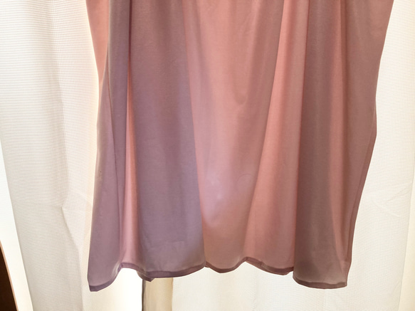 さらっとしてゆったりピンクの柔らかくて光沢があり伸縮する透けるフレアスカート(ウエストゴム)桜 17枚目の画像