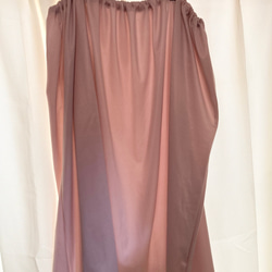 さらっとしてゆったりピンクの柔らかくて光沢があり伸縮する透けるフレアスカート(ウエストゴム)桜 9枚目の画像