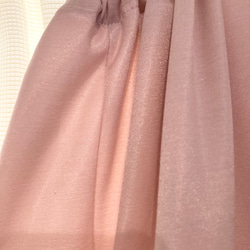 さらっとしてゆったりピンクの柔らかくて光沢があり伸縮する透けるフレアスカート(ウエストゴム)桜 16枚目の画像