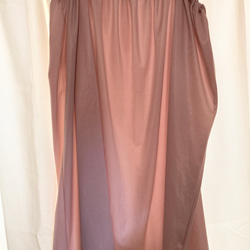 さらっとしてゆったりピンクの柔らかくて光沢があり伸縮する透けるフレアスカート(ウエストゴム)桜 20枚目の画像