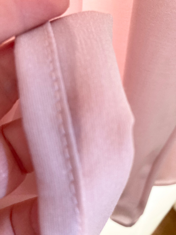 さらっとしてゆったりピンクの柔らかくて光沢があり伸縮する透けるフレアスカート(ウエストゴム)桜 8枚目の画像