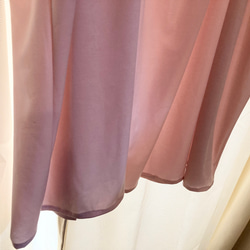 さらっとしてゆったりピンクの柔らかくて光沢があり伸縮する透けるフレアスカート(ウエストゴム)桜 13枚目の画像