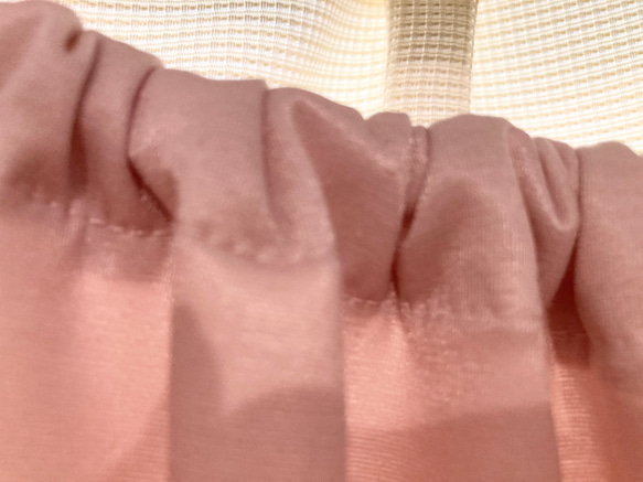 さらっとしてゆったりピンクの柔らかくて光沢があり伸縮する透けるフレアスカート(ウエストゴム)桜 10枚目の画像