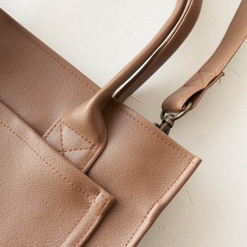 型紙】【縫い代付き】2wayで使える スクエアトートバッグの型紙【商用