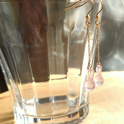 【新品】【包郵】手工玻璃吊墜耳環耳環泡泡粉色“The NEON”系列 第6張的照片