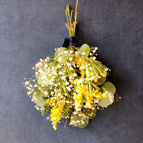 ☆ミモザとカスミソウのスワッグ☆【2月～3月限定】 スワッグ