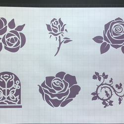 ステンシルシート　薔薇　バラ　no140 1枚目の画像