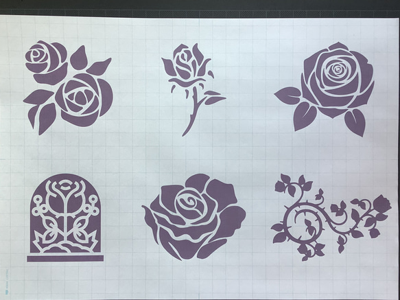 ステンシルシート　薔薇　バラ　no140 1枚目の画像